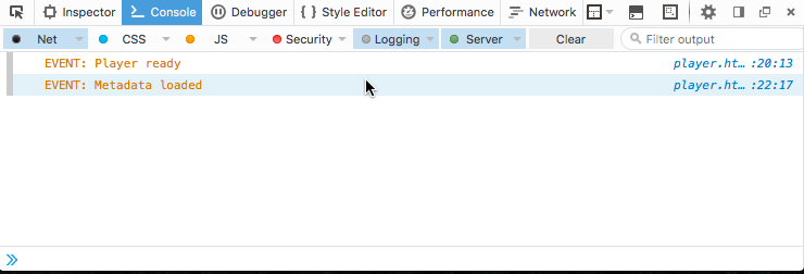 Firefox Console-Nachrichten